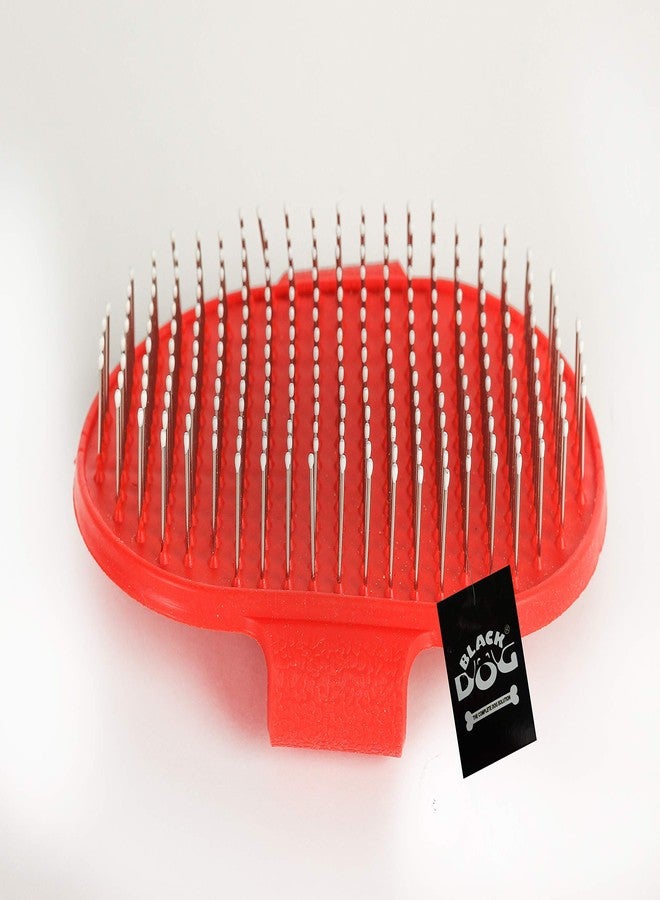 BLACK DOG Dogs and Puppies and Cats, Bathing and Grooming Hand Brush (red) - Image 2